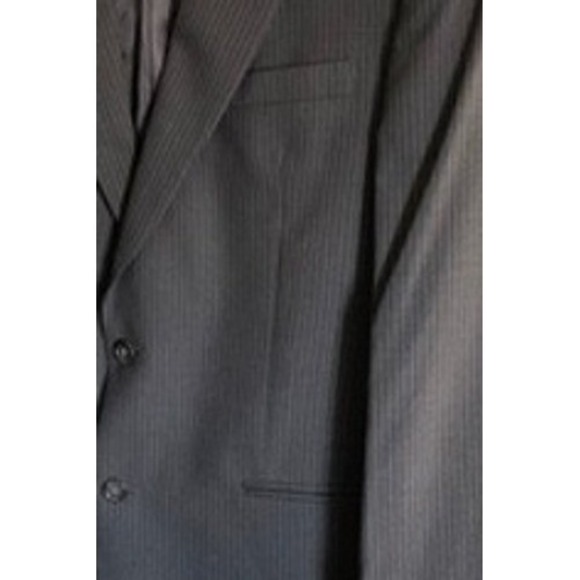 JoS A BANK Mens Charcoal Pinstripe Blazer Suit Jacket 2 Button Classic Fit - Picture 11 of 12